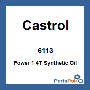 Castrol 6113; Power 1 4T Synthetic Oil 5W40 1Qt