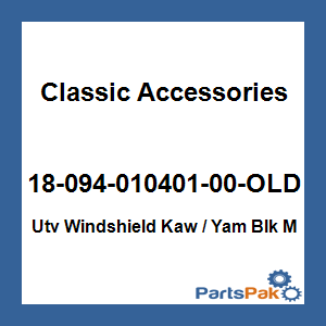 Classic Accessories 18-094-010401-00-OLD; Utv Windshield Fits Kawasaki / Fits Yamaha Black Mule 610/Rhino