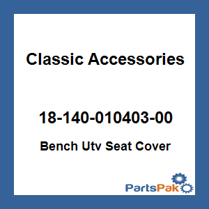 Classic Accessories 18-140-010403-00; Bench Utv Seat Cover Fits Polaris Black