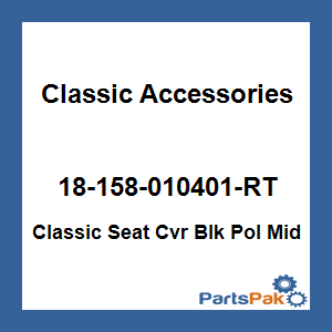 Classic Accessories 18-158-010401-RT; Classic Seat Cover Fits Polaris Mid Black