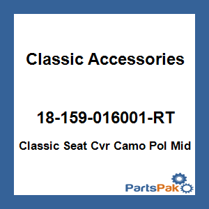 Classic Accessories 18-159-016001-RT; Classic Seat Cover Fits Polaris Mid Camo