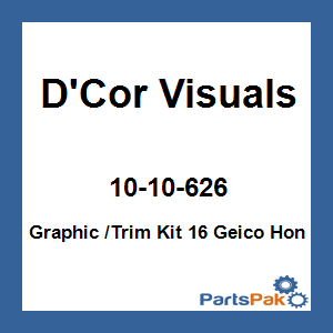 D'Cor Visuals 10-10-626; 16 Geico Fits Honda Graphic / Trim Kit