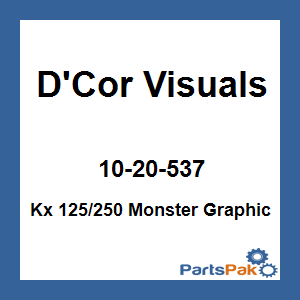 D'Cor Visuals 10-20-537; 17 Monster Fits Kawasaki Complete Graphic Kit