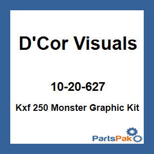 D'Cor Visuals 10-20-627; 17 Monster Fits Kawasaki Complete Graphic Kit