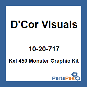 D'Cor Visuals 10-20-717; 17 Monster Fits Kawasaki Complete Graphic Kit