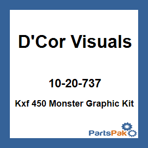 D'Cor Visuals 10-20-737; 17 Monster Fits Kawasaki Complete Graphic Kit