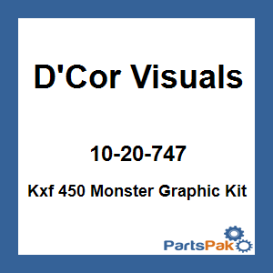 D'Cor Visuals 10-20-747; 17 Monster Fits Kawasaki Complete Graphic Kit