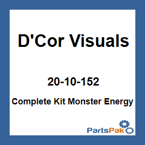 D'Cor Visuals 20-10-152; Complete Kit Monster Energy Black