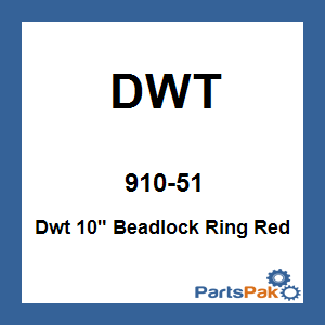 DWT 910-51; Dwt 10-inch Beadlock Ring Red