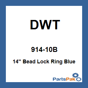 DWT 914-10B; 14-inch Bead Lock Ring Blue .190-inch