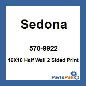 Sedona 570-9922; 10X10 Half Wall 2 Sided Print