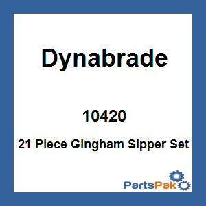 Dynabrade 10420; 21 Piece Gingham Sipper Set