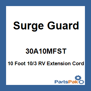 Surge Guard 30A10MFST; 10 Foot 10/3 RV Extension Cord