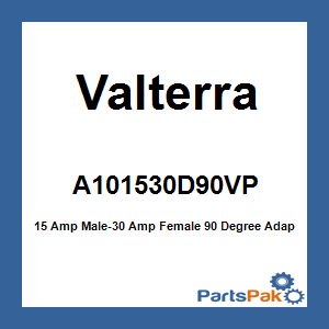 Valterra A101530D90VP; 15 Amp Male-30 Amp Female 90 Degree Adapter Cord