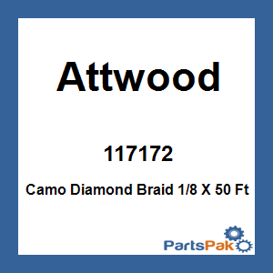 Attwood 117172; Camo Diamond Braid 1/8 X 50 Ft