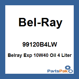 Bel-Ray 99120B4LW; Belray Exp 10W40 Oil 4 Liter