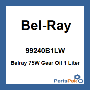 Bel-Ray 99240B1LW; Belray 75W Gear Oil 1 Liter