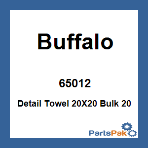 Buffalo 65012; Detail Towel 20X20 Bulk 20