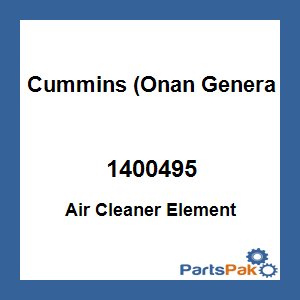 Cummins (Onan Generators) 1400495; Air Cleaner Element