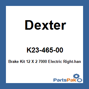 Dexter K23-465-00; Brake Kit 12 X 2 7000 Electric Right-hand Fsa
