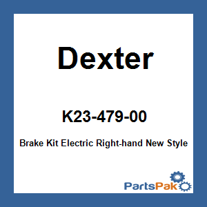 Dexter K23-479-00; Brake Kit Electric Right-hand New Style Flange