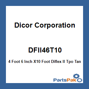 Dicor Corporation DFII46T10; 4 Foot 6 Inch X10 Foot Diflex II Tpo Tan
