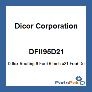 Dicor Corporation DFII95D21; Diflex Roofing 9 Foot 6 Inch x21 Foot Dove