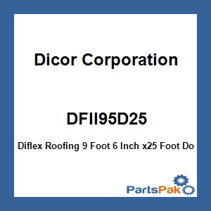 Dicor Corporation DFII95D25; Diflex Roofing 9 Foot 6 Inch x25 Foot Dove