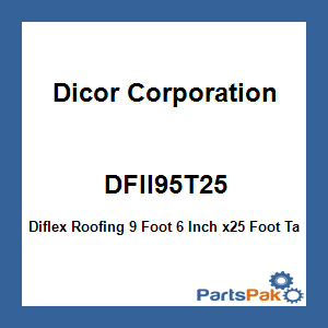 Dicor Corporation DFII95T25; Diflex Roofing 9 Foot 6 Inch x25 Foot Tan