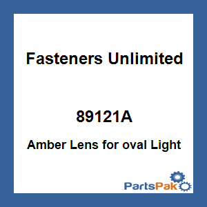 Fasteners Unlimited 89121A; Amber Lens for oval Light