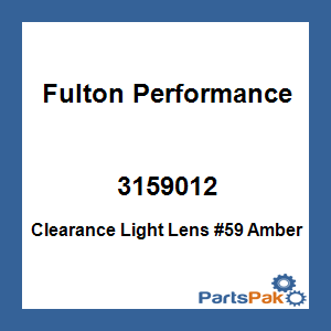 Fulton Performance 3159012; Clearance Light Lens #59 Amber