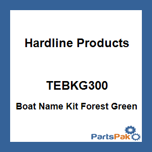 Hardline Products TEBKG300; Boat Name Kit Forest Green