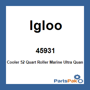 Igloo 45931; Cooler 52 Quart Roller Marine Ultra Quantum