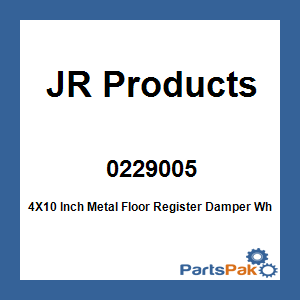 JR Products 0229005; 4X10 Inch Metal Floor Register Damper White