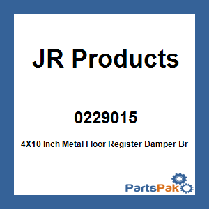 JR Products 0229015; 4X10 Inch Metal Floor Register Damper Brown