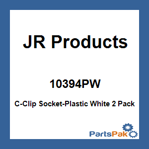 JR Products 10394PW; C-Clip Socket-Plastic White 2 Pack