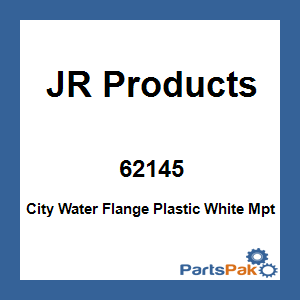 JR Products 62145; City Water Flange Plastic White Mpt