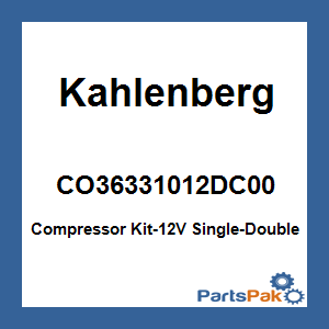 Kahlenberg CO36331012DC00; Compressor Kit-12V Single-Double