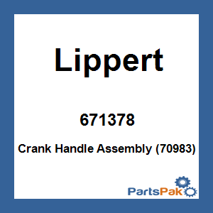 Lippert 671378; Crank Handle Assembly (70983)