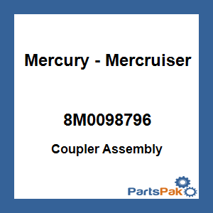 Quicksilver 8M0098796; Coupler Assembly Replaces Mercury / Mercruiser