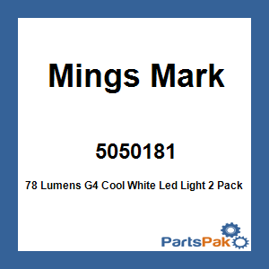 Mings Mark 5050181; 78 Lumens G4 Cool White Led Light 2 Pack