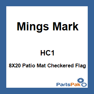 Mings Mark HC1; 8X20 Patio Mat Checkered Flag