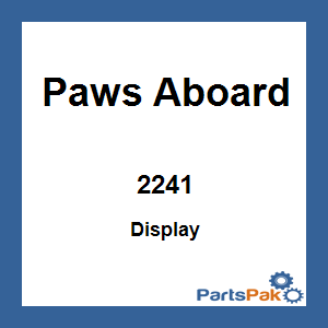 Paws Aboard 2241; Display