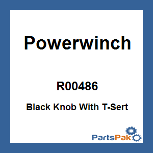 Powerwinch R00486; Black Knob With T-Sert