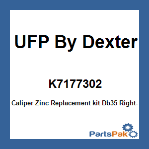 UFP By Dexter K7177302; Caliper Zinc Replacement kit Db35 Right-hand