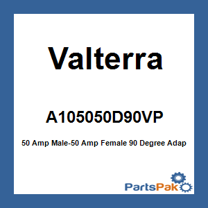 Valterra A105050D90VP; 50 Amp Male-50 Amp Female 90 Degree Adapter Cord