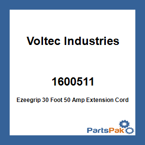 Voltec Industries 1600511; Ezeegrip 30 Foot 50 Amp Extension Cord