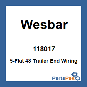 Wesbar 118017; 5-Flat 48 Trailer End Wiring