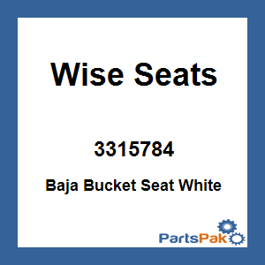 Wise Seats 3315784; Baja Bucket Seat White