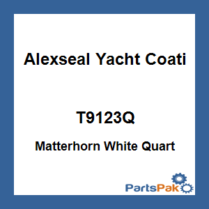Alexseal Yacht Coating T9123Q; Matterhorn White Quart
